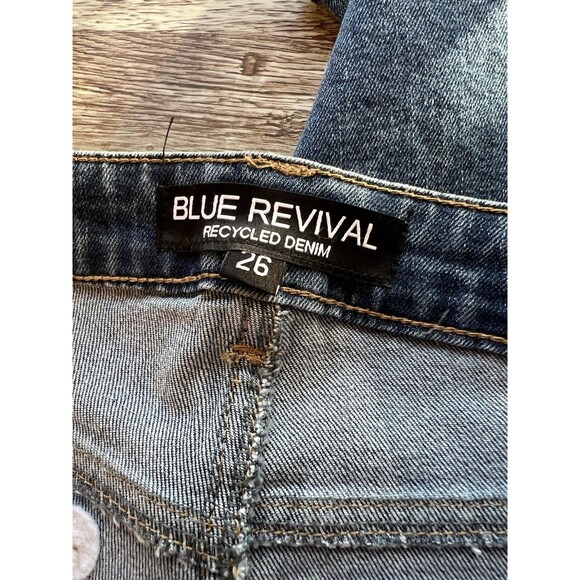 Blue Revival Hailey Starry Night Recycled Mid Rise Ankle Jeans Size 26" Holiday - Picture 8 of 10